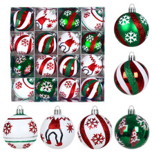 Christmas Ball Ornaments Set Red Green 16PCS 2.36 Inch