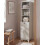 Beliani Bathroom Cabinet PENON 38 cm with Laundry Basket Light Beige 2