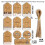 Christmas Paper Tags Brown with Jute 50PCS 3