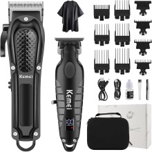 KEMEI Hair Clippers Set Cordless Rechargeable Stainless