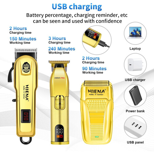 Cordless Hair Clippers for Men with LED Display 2