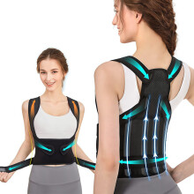 Behome Posture Corrector for Women and Men Black Large