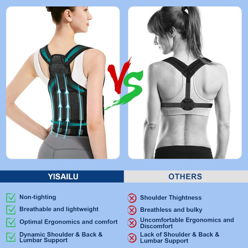 Behome Posture Corrector for Women and Men Black Large 2