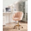 Beliani Desk Chair ANNABELLE Boucle Peach Pink 2