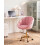Beliani Desk Chair ANNABELLE Boucle Pink 2