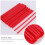 Motorcycle Spoke Covers Reusable Plastic Red 36 Pieces 8