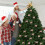 Christmas Wall Hangs Red Gold Silver Bowknot Ornaments 12pcs 5