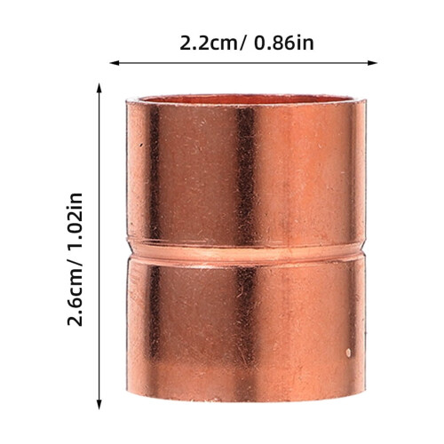 Copper Pipe Coupler Direct Connector Kit 5 pcs 1