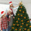 Christmas Wall Hangs Red Gold Silver Bowknot Ornaments 12pcs 6