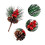 Artificial Pine Picks with Red Berries 2.4x4 inch 4