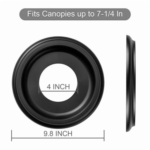 PU Ceiling Medallion Black 10 Inch OD 4 Inch ID 2 Pack 2
