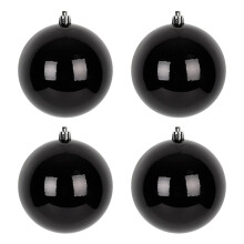 Wznxdo Black Ball Christmas Ornaments 4 pcs 4 inch