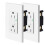White GFCI Outlet 15A 2-Pack with LED Indicator and Wall 1
