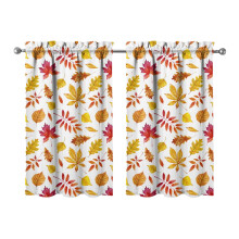 Pumpkin Pattern Kitchen Curtains Rustic Fall Decor 2 Pack