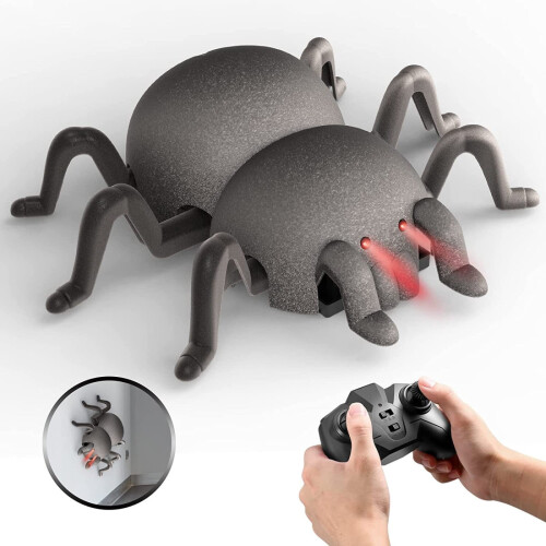 Halloween Spider Toy with LED Lights Flocked Climber for 1
