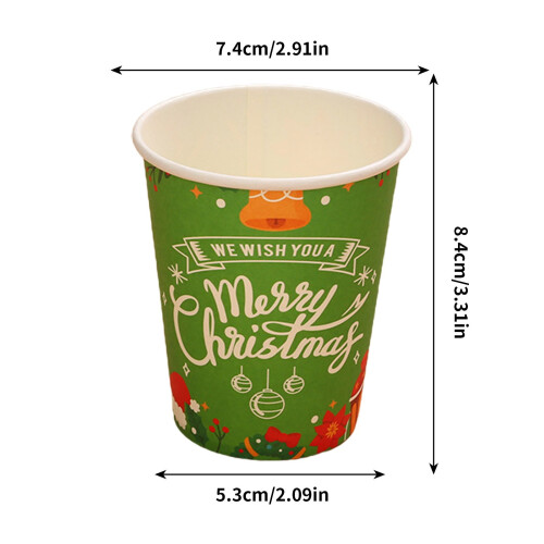 Christmas Paper Cups Hot Cold Drinks 16 Pack 2