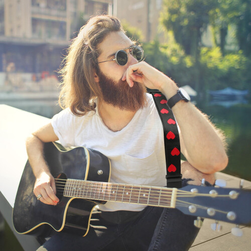 Guitar Strap Nylon PU Material 1 Set 2