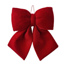 Red Velvet Christmas Bows Waterproof Indoor Outdoor Decor