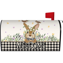 Easter Mailbox Cover Bunny Design 21x18 Inch Magnetic