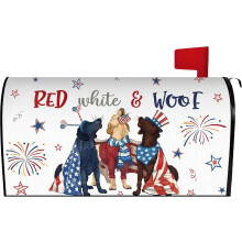 4th of July Dog Mailbox Cover 21x18 inch Patriotic Magnetic