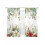 Christmas Sheer Curtains Green Eucalyptus Red Flowers Pine 1