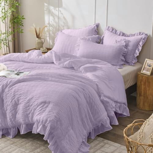 Lavender Twin Comforter Set Microfiber 2-Piece