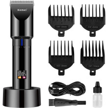 KEMEI Black Hair Clippers KM-3293 Cordless Adjustable Blade