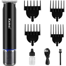 KEMEI Black Hair Clippers KM-827 Cordless USB Rechargeable