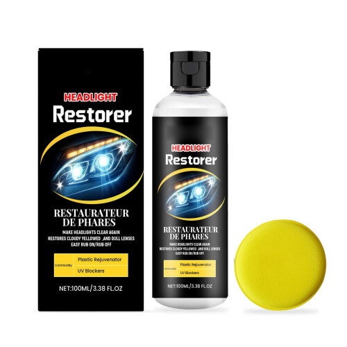 Headlight Restoration Kit with Cleaner Polish and UV 1