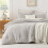 Linen King Comforter Set Boho Tufted Chevron 3-Piece 1