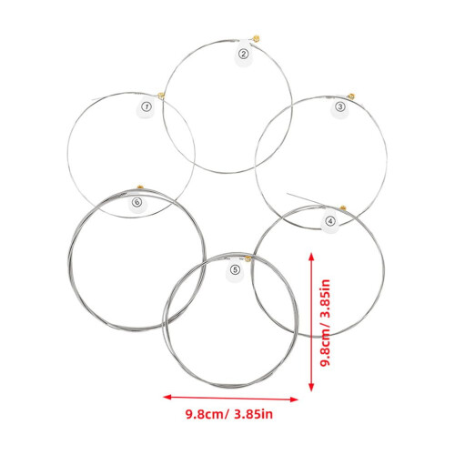 Guitar Strings Assorted Color Coated 6 Pcs 1