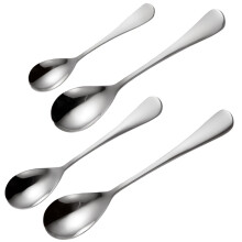 Metal Spoons for Kids Cooking 4 Pieces 13.5 x 3 Inches