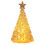 Lighted Turquoise Glass Christmas Tree Decor with Star 2