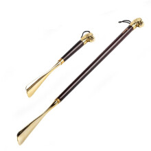 Shoehorn Tool for Seniors Long Metal Brass Snow Boots