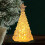 Lighted Turquoise Glass Christmas Tree Decor with Star 4