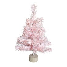 Pink Artificial Christmas Tree 17.7 Inch with Stand