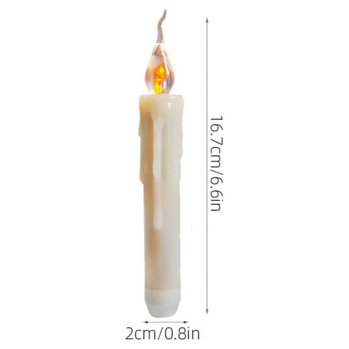 Solar Flameless Candle Lights 6 Pcs Long Stick 1