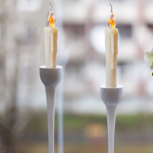 Solar Flameless Candle Lights 6 Pcs Long Stick 2