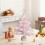 Pink Artificial Christmas Tree 17.7 Inch with Stand 2