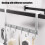 Over-Door Towel Rack Hooks Metal White 6-Hook 2