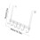 Over-Door Towel Rack Hooks Metal White 6-Hook 5
