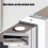 Over-Door Towel Rack Hooks Metal White 6-Hook 4