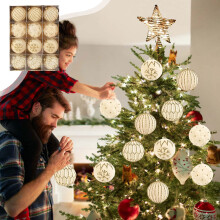 Green Velvet Christmas Balls with 3D Pattern and Gold