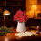 Red Plastic Poinsettia Flowers Flexible 35cm 6