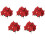 Red Plastic Poinsettia Flowers Flexible 35cm 2
