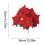 Red Plastic Poinsettia Flowers Flexible 35cm 3