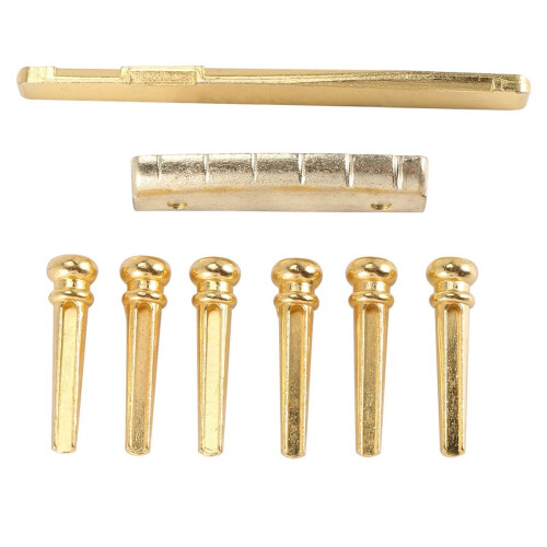 Guitar Brass Bridge Pins Saddle Nut Replacement 6PCS