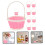 Mini Woven Baskets Pink Plastic Party Decorations 10 pcs 6