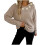 Women's Solid Floral Knit Sweater Round Neck Long Sleeve 4