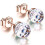 925 Sterling Silver CZ Stud Earrings Rose Gold Dainty 2